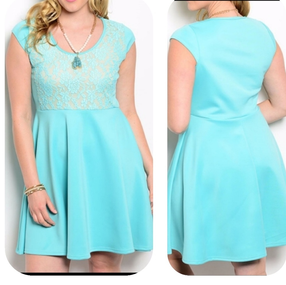 PLUS SIZE MINT DRESS
